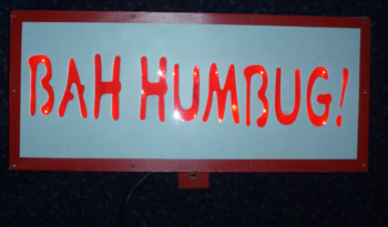 Bah Humbug Lighting Sign