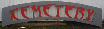 Cemetery Sign