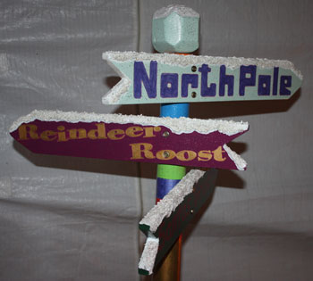 North Pole Signpost